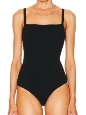 CITIZENS OF HUMANITY Harper Sleeveless Ribbed Black T-Back Bodysuit--NWT--L